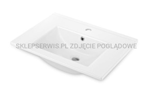 DEANTE Floks Umywalka ceramiczna wpuszczana w blat - 60 cm - biały - CDI_6U6M