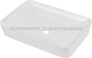 DEANTE Tess Umywalka ceramiczna nablatowa - 60x40 cm - biały - CDS_6U6S