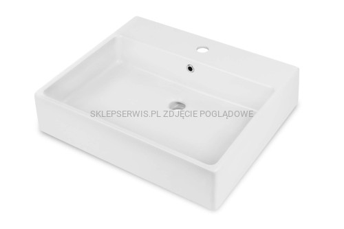 DEANTE Temisto Umywalka ceramiczna nablatowa/ścienna - 60x50 cm - biały - CDT_6U6S - packshot