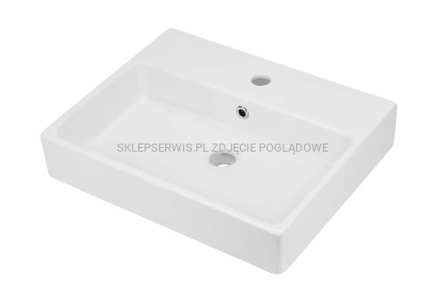 DEANTE Temisto Umywalka ceramiczna nablatowa/ścienna - 50x40 cm - biały - CDT_6U4S - packshot