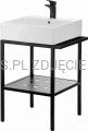 DEANTE Temisto Konsola łazienkowa stojąca z umywalką - 56.5x50 cm - biały/czarny - CDTS6U5S - additionalPackshot