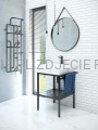 DEANTE Temisto Konsola łazienkowa stojąca z umywalką - 56.5x50 cm - biały/czarny - CDTS6U5S - decor