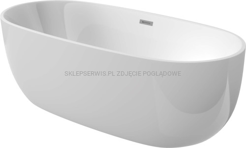 DEANTE Alpinia Wanna akrylowa wolnostojąca owalna - 150 cm - biały - KDU_015W - packshot