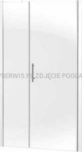 DEANTE Moon Drzwi prysznicowe wnękowe 90 cm - uchylne - chrom - KTM_011P