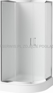 DEANTE Funkia Kabina prysznicowa półokrągła 90x90 cm - chrom - KYP_651K