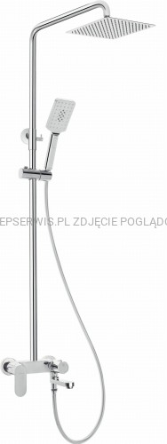 DEANTE Alpinia Deszczownica z baterią wannową - ruchoma wylewka - chrom - NAC_01AM - packshot