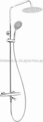 DEANTE Jasmin Deszczownica z baterią wannową termostatyczną - ruchoma wylewka - chrom - NAC_01GT - packshot