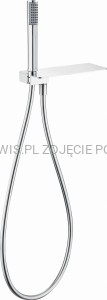DEANTE Cascada Przyłącze kątowe z zestawem prysznicowym z półką - chrom - NAC_056K