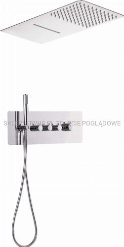 DEANTE Slim Line System Zestaw prysznicowy podtynkowy termostatyczny - chrom - NAC_09LT - packshot