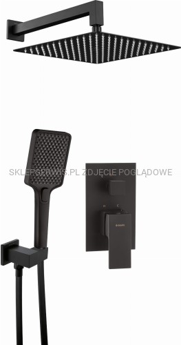 DEANTE Anemon Bis Zestaw prysznicowy podtynkowy - nero - NAC_N9MP - packshot