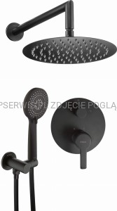 DEANTE Arnika Zestaw prysznicowy podtynkowy - nero - NAC_N9QP