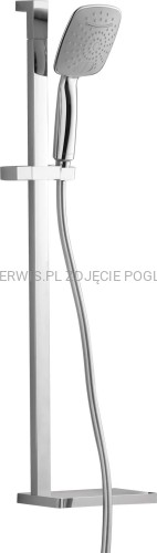DEANTE Storczyk Zestaw prysznicowy 2-funkcyjny z drążkiem - chrom - NCS_051K - packshot