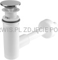 DEANTE Easy-Clean Korek do umywalki czyszczony od góry z syfonem - biały/chrom - NHC_010C - packshot