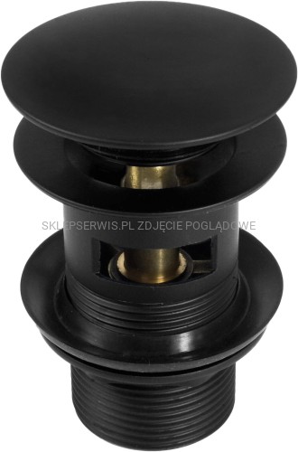 DEANTE Click-Clack Korek do umywalki lub bidetu - z przelewem - nero - NHC_B10B - packshot