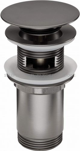 DEANTE Click-Clack Korek do umywalki lub bidetu z tuleją - uniwersalny - titanium - NHC_D10U - packshot