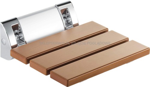 DEANTE Vital Siedzisko ścienne składane - chrom/brązowy - NIV_451P - packshot