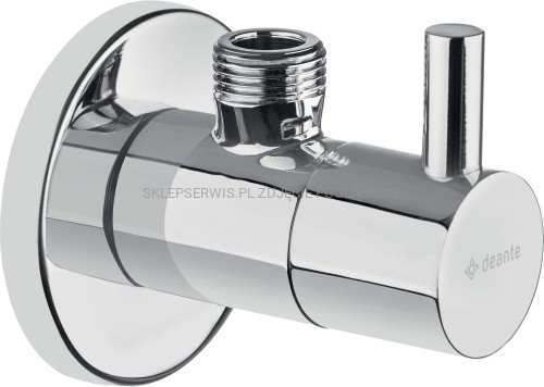 DEANTE Zawór kątowy z głowicą ceramiczną 1/2" - 3/8" - okrągły - chrom - VFA_B62R - packshot