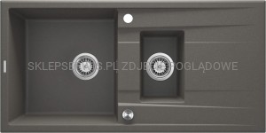 DEANTE Eridan Zlewozmywak granitowy 1.5-komorowy z ociekaczem - antracyt metalik - ZQE_T513