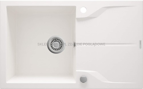 DEANTE Andante Flush Zlewozmywak granitowy 1-komorowy z ociekaczem - montowany na równi z blatem - alabaster - ZQN_A11F - packshot
