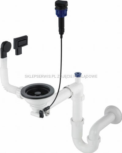 DEANTE Space-Saver Syfon do zlewozmywaka granitowego 1-komorowego - Space-Saver - nero - ZXY_N972 - packshot