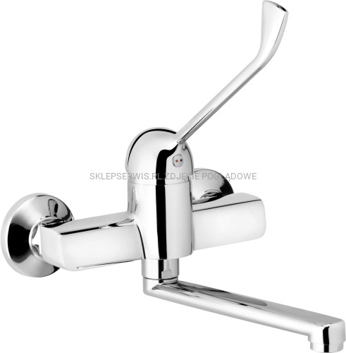 DEANTE Corio Bateria umywalkowa ścienna z dźwignią Clinic - chrom - BFC_050C - packshot