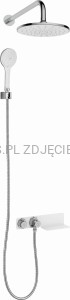 DEANTE Lobelia Zestaw prysznicowy podtynkowy z baterią termostatyczną - chrom/biały - NAC_690T