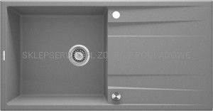 DEANTE Eridan Zlewozmywak granitowy 1-komorowy z ociekaczem - szary metalik - ZQE_S713