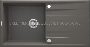 DEANTE Eridan Zlewozmywak granitowy 1-komorowy z ociekaczem - antracyt metalik - ZQE_T713