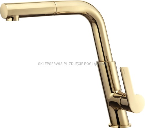 DEANTE Silia Bateria kuchenna z wyciąganą wylewką - złoty - BQS_Z73M - packshot