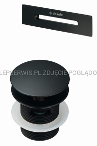 DEANTE Zestaw akcesoriów do wanny - korek i przelew - nero - KYY_N10B