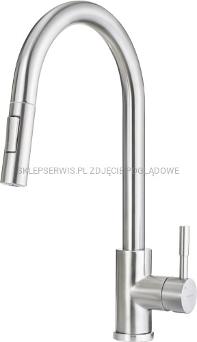 DEANTE Lima Bateria kuchenna z wyciąganą wylewką - 2 rodzaje strumienia - stal - BBM_F72M - packshot