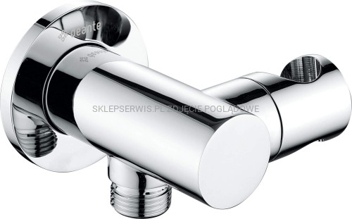 DEANTE Cascada Przyłącze kątowe okrągłe z uchwytem na słuchawkę - chrom - NAC_057K - packshot