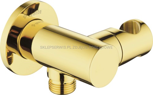 DEANTE Cascada Przyłącze kątowe okrągłe z uchwytem na słuchawkę - złoty - NAC_Z57K - packshot