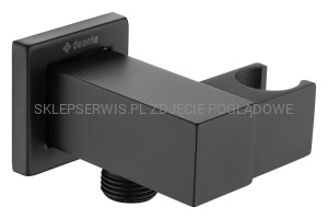 DEANTE Cascada Przyłącze kątowe kwadratowe z uchwytem na słuchawkę - nero - NAC_N58K