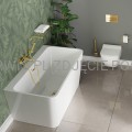 DEANTE Przycisk spłukujący do stelaży podtynkowych - slim - złoty - CST_Z51P - decor