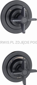 DEANTE Temisto Bateria prysznicowa podtynkowa z przełącznikiem natrysku - nero - BQT_N44P