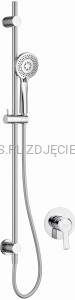 DEANTE Arnika Zestaw prysznicowy podtynkowy z drążkiem - chrom - NAC_09TP