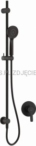 DEANTE Arnika Zestaw prysznicowy podtynkowy z drążkiem - nero - NAC_N9TP