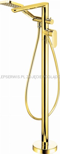DEANTE Alpinia Bateria wannowa wolnostojąca z zestawem prysznicowym - złoty - BGA_Z17M - packshot