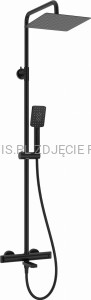 DEANTE Deszczownica z baterią wannową termostatyczną - nero - NAC_N1HT