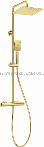 DEANTE Deszczownica z baterią prysznicową termostatyczną - złoty - NAC_Z4HT - packshot