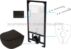 DEANTE Peonia Zestaw WC podtynkowy 6 w 1 - nero - CDENNZPW