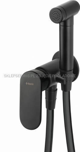 DEANTE Alpinia Bateria bidetowa podtynkowa ze słuchawką typu bidetta - nero - BGA_N34M - packshot