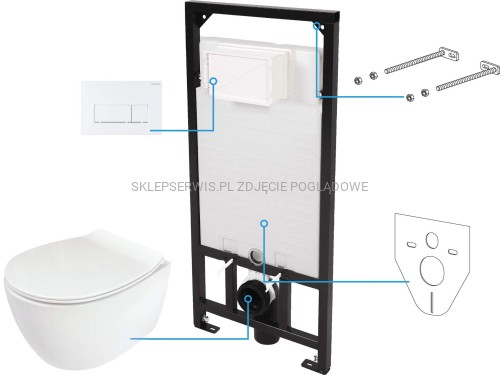 DEANTE Silia Zestaw WC podtynkowy 6 w 1 - bianco/biały - CDLA6ZPW - packshot