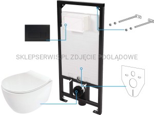 DEANTE Silia Zestaw WC podtynkowy 6 w 1 - nero/biały - CDLN6ZPW
