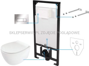 DEANTE Silia Zestaw WC podtynkowy 6 w 1 - chrom/biały - CDLS6ZPW