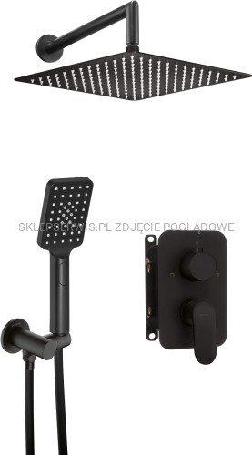 DEANTE Alpinia Zestaw prysznicowy podtynkowy z BOXem mieszaczowym - nero - BXYZNGAM - packshot