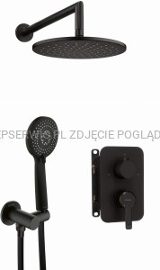 DEANTE Arnika Zestaw prysznicowy podtynkowy z BOXem mieszaczowym - nero - BXYZNQAM