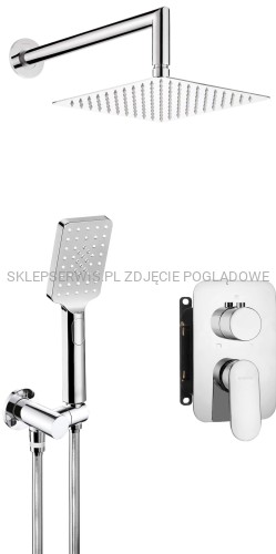 DEANTE Alpinia Zestaw prysznicowy podtynkowy z BOXem mieszaczowym - chrom - BXYZ0GAM - packshot