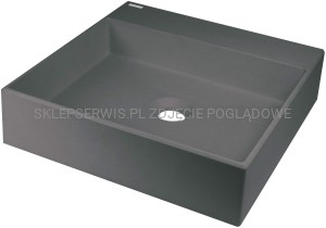DEANTE Correo Umywalka granitowa stawiana na blat - 400x400 mm - antracyt metalik - CQR_TU4S